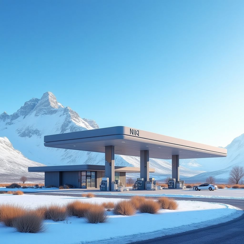 Estación YPF en la Patagonia